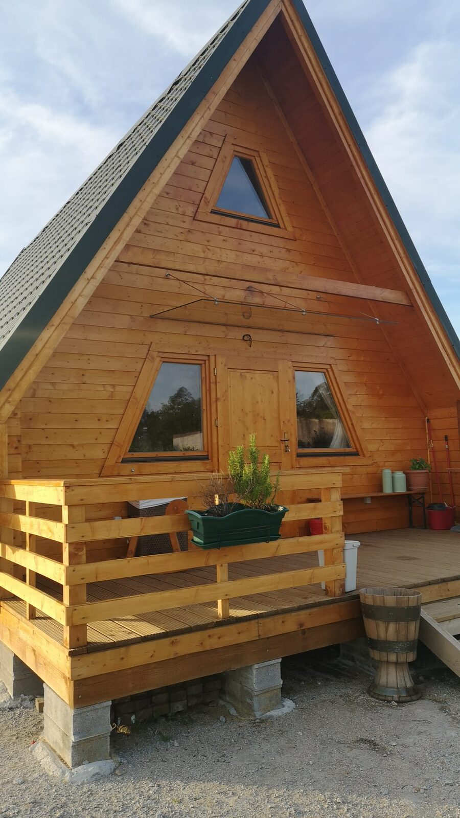 Varanda da A-Frame habitada